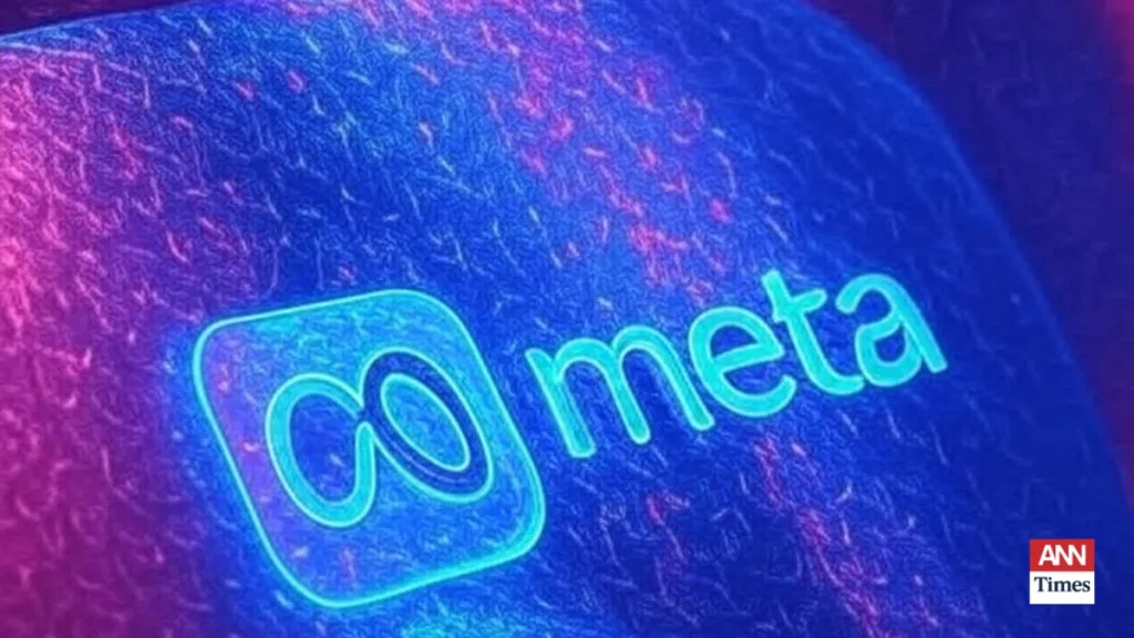 meta facebook and instagram holographic logo neon style