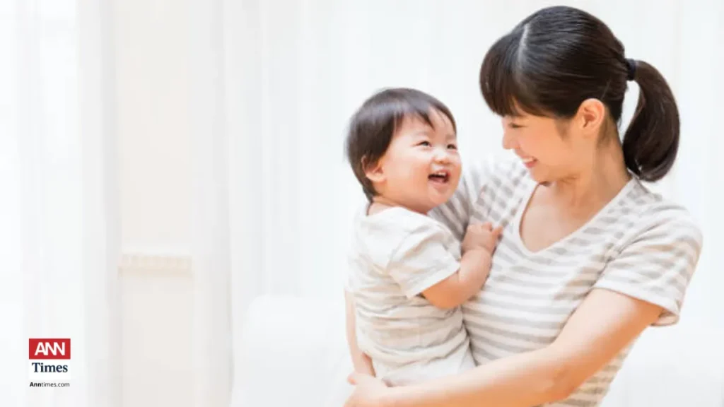 young Chinese lady with a baby 