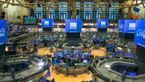 New York Stock Exchange trading floor during market hours