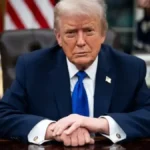 trump on the interview chair