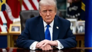 trump on the interview chair
