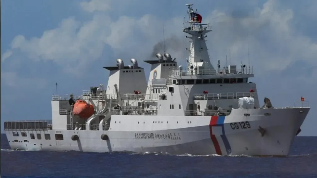 Taiwanese naval vessel or patrol ship at sea