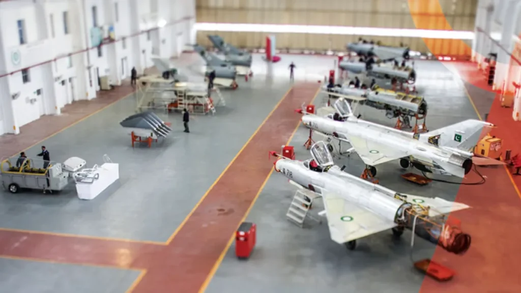 aircraft manufacturing or maintenance hangar in Pakistan
