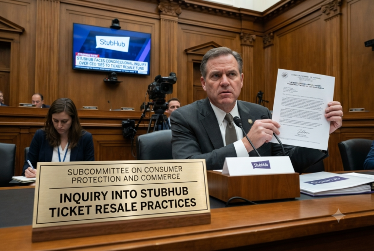 StubHub Faces Congressional Inquiry Over CEO's Ties to Ticket Resale Fund