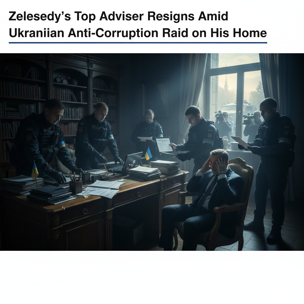 Zelensky's Top Adviser Resigns Amid Ukrainian Anti-Corruption Raid on His Home