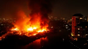 Massive Fire in Dhaka Slum Leaves Hundreds of Families